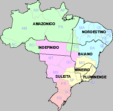 Mapa dos dialetos