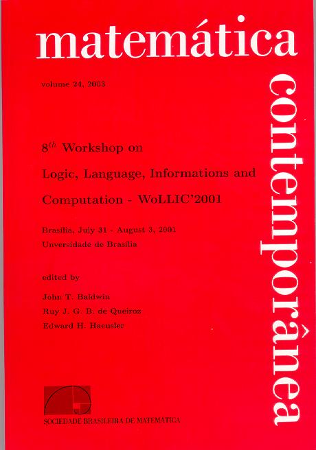 WoLLIC 2001 Special Issue of Matemática Contemporânea