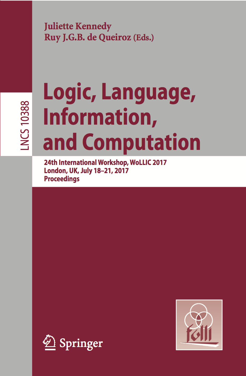 LNCS Proceedings of WoLLIC 2017