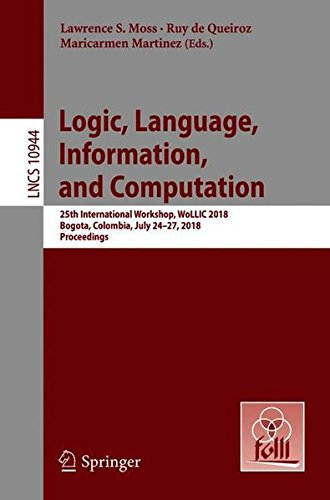 LNCS Proceedings of WoLLIC 2018