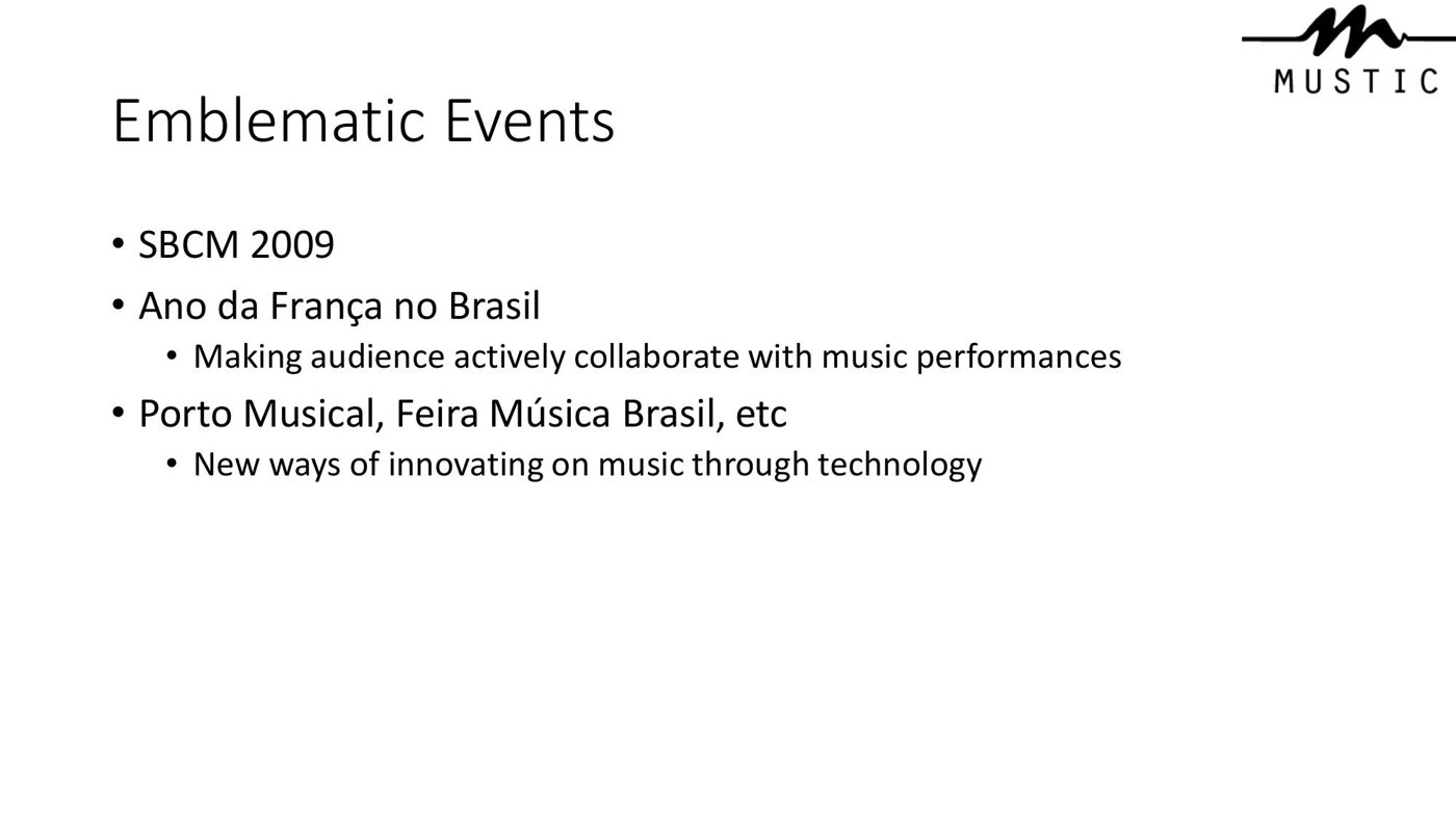 Eventos do grupo: SBCM 2009, Ano da França no Brasil e Porto Musical