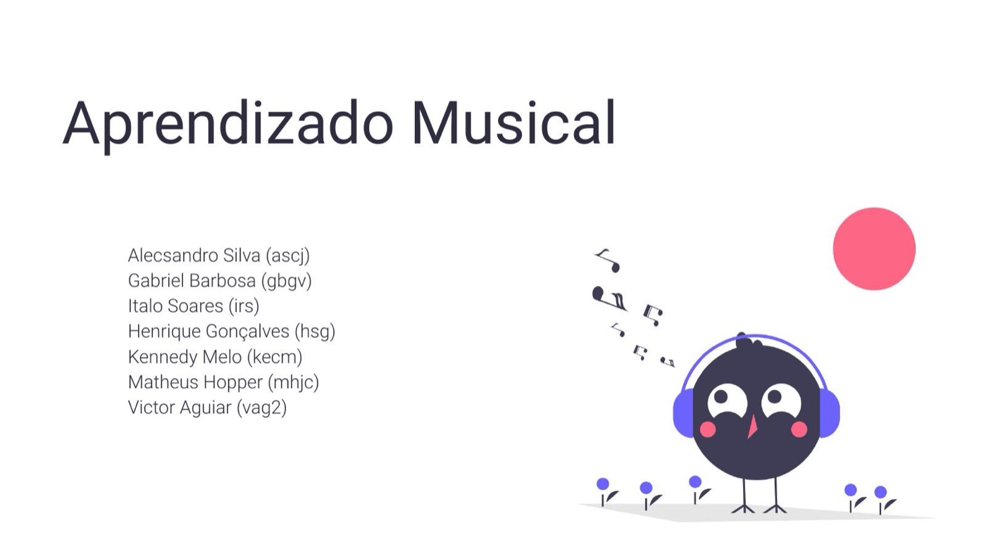 Ideação do projeto Aprendizado Musical (2020.3)