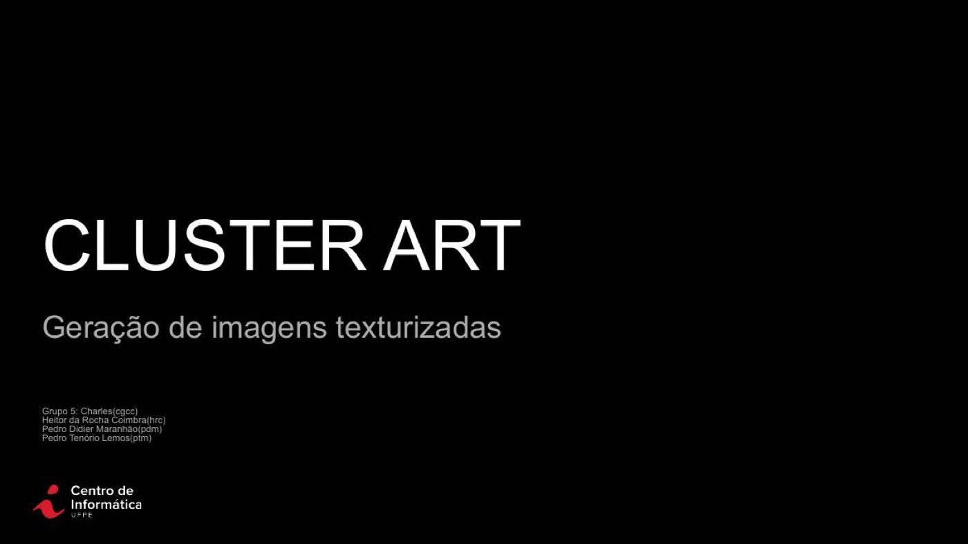 Cluster Art, imagens texturizadas por k-means (2021.2)