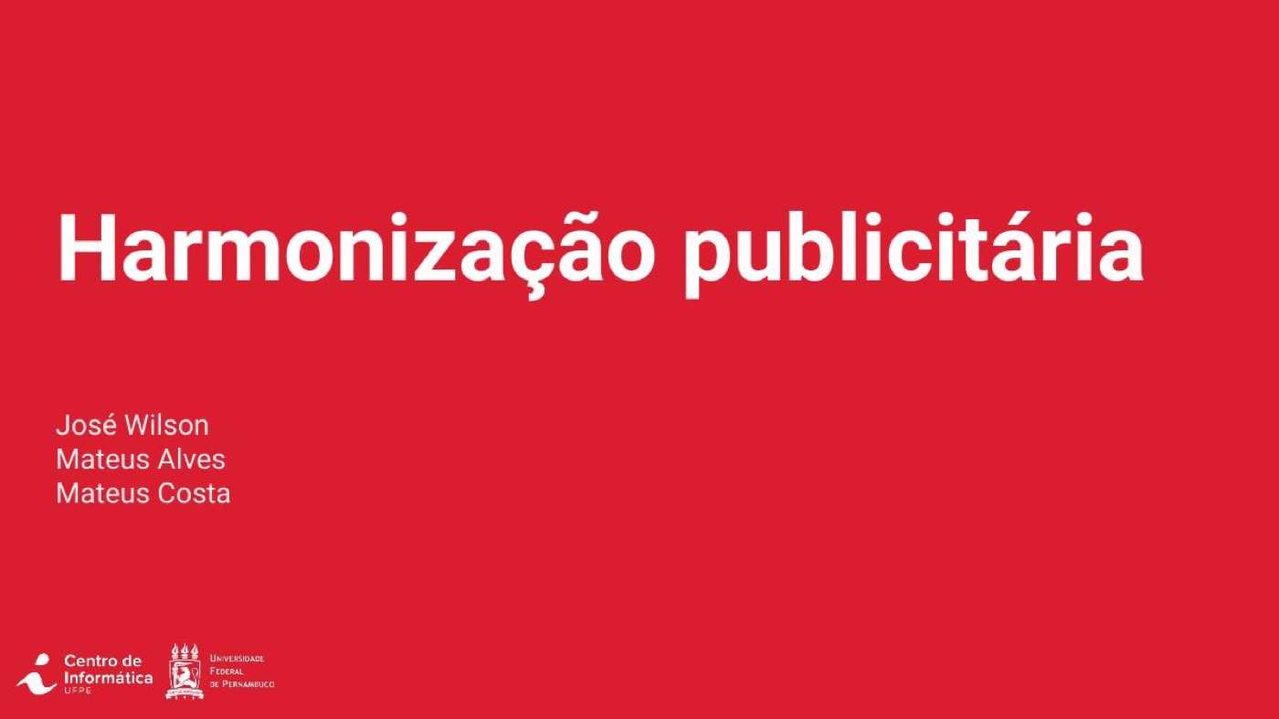 Harmonização publicitária (2022.2)
