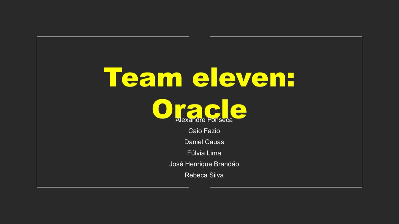 Game concept da equipe Team Eleven: Oracle