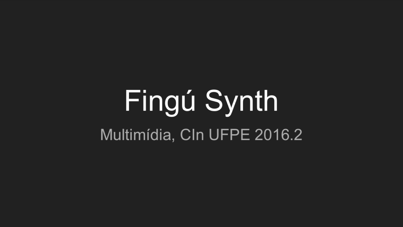 Capa do relatório do Fingú Synth