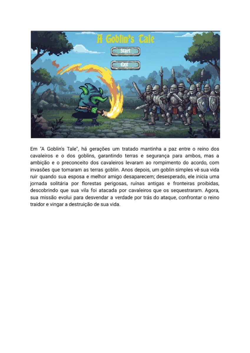 Tela de A Goblin's Tale na entrega final