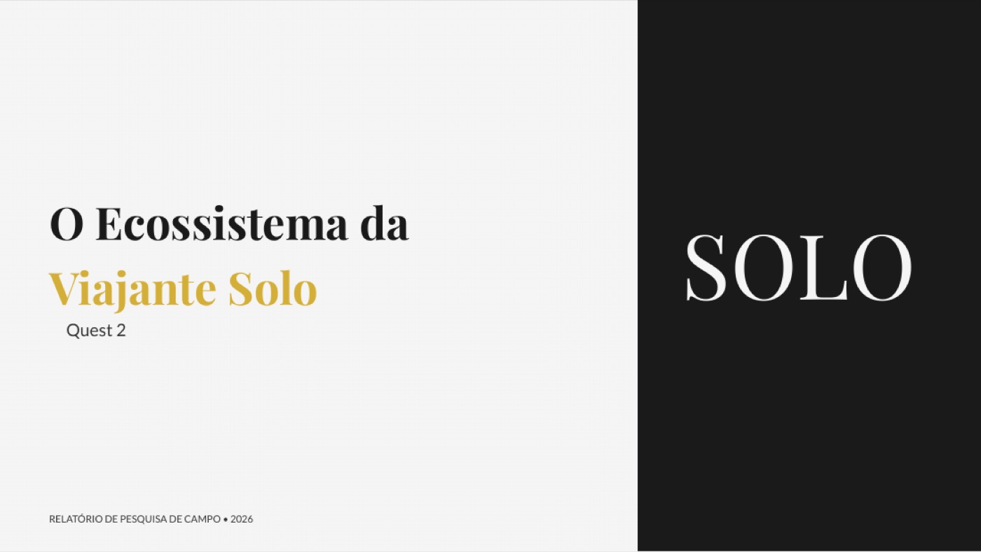 Quest 2 — ecossistema da viajante solo
