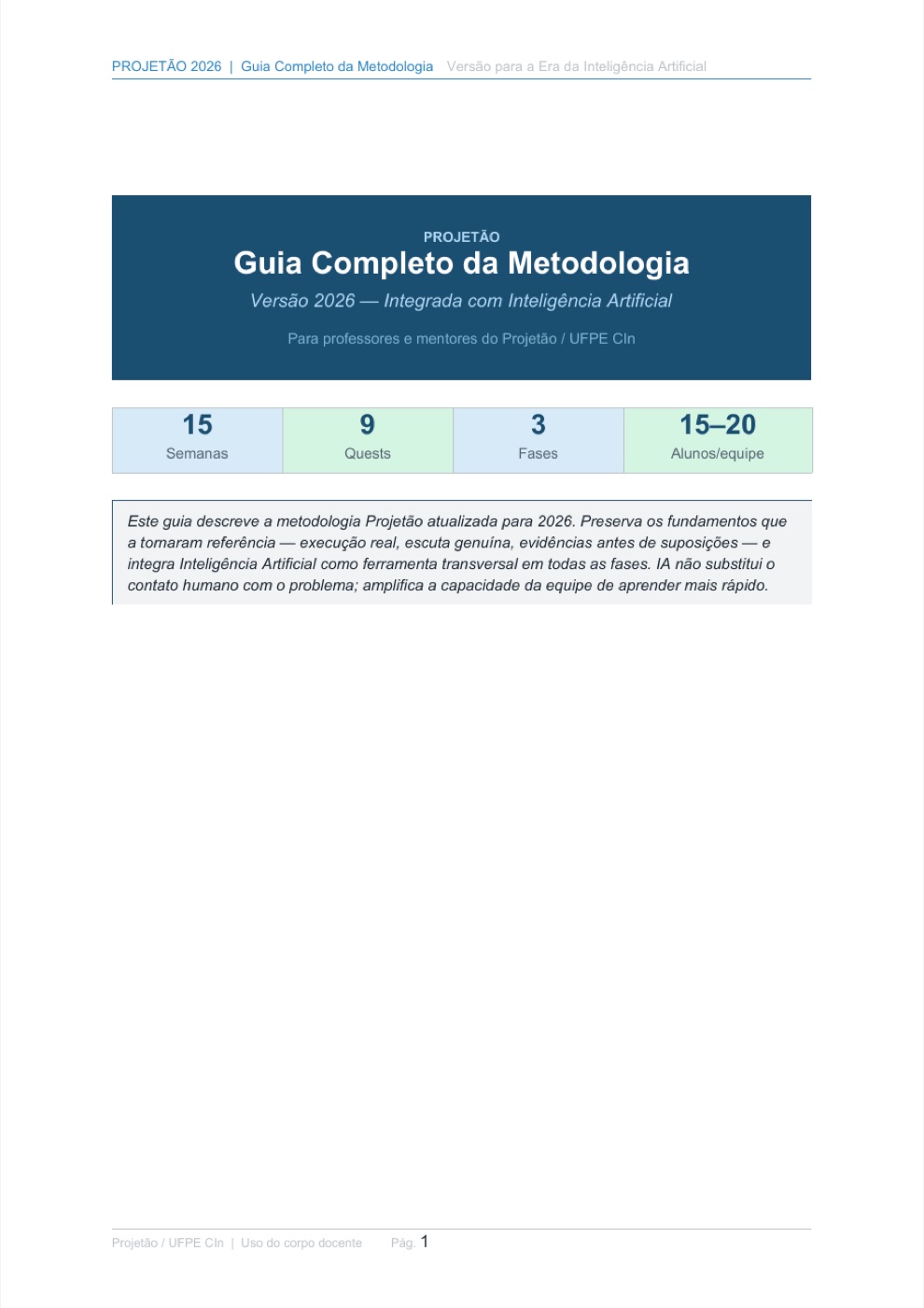 Capa do Guia Projetão 2026, versão integrada com inteligência artificial