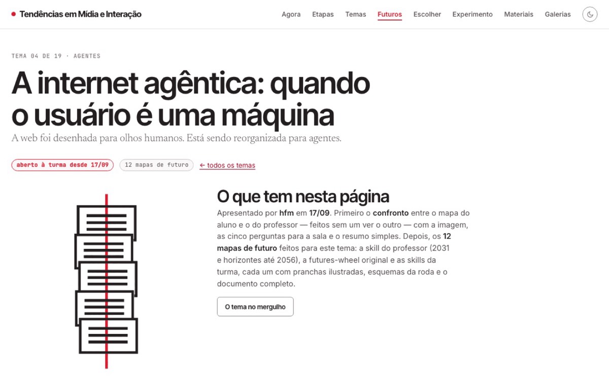 Tema 4 aberto à turma em 17/09