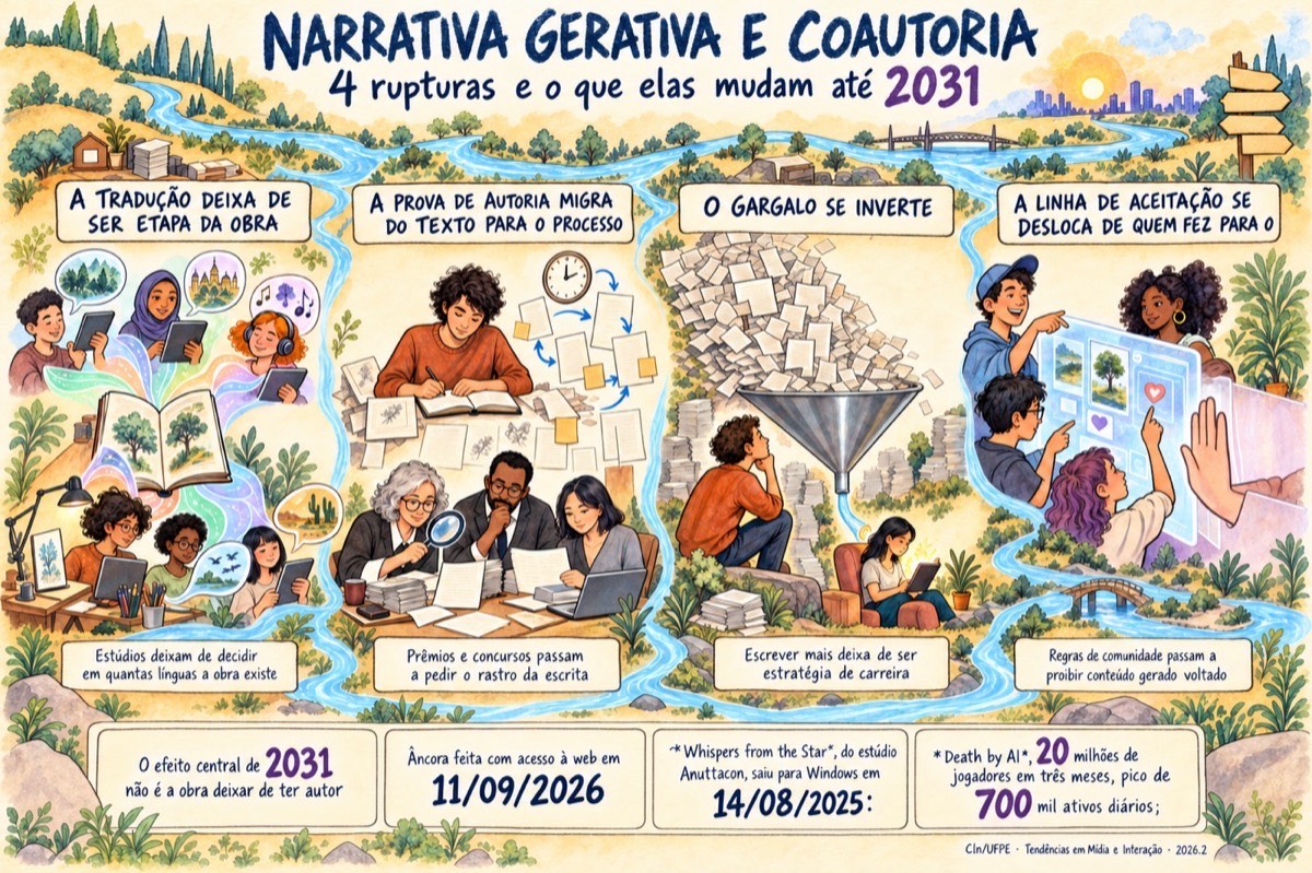 Prancha-panorama do tema 8, narrativa gerativa e coautoria