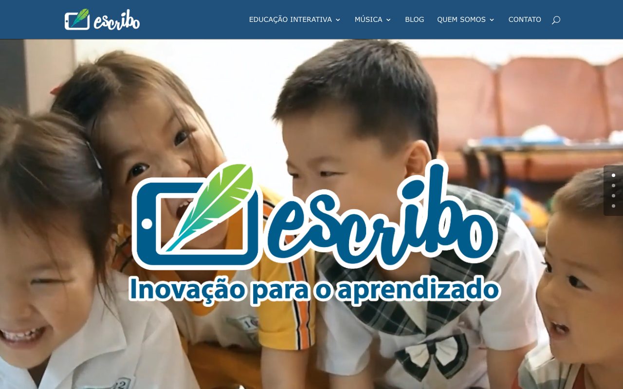 Site da Escribo em outubro de 2017: Sistema Frei.re e os selos de BID, Finep, Santander e Jabuti (Wayback Machine)