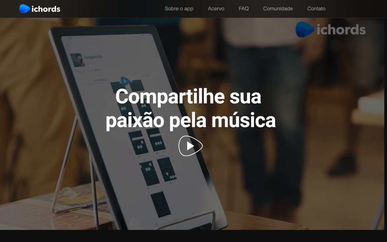 Site do produto iChords