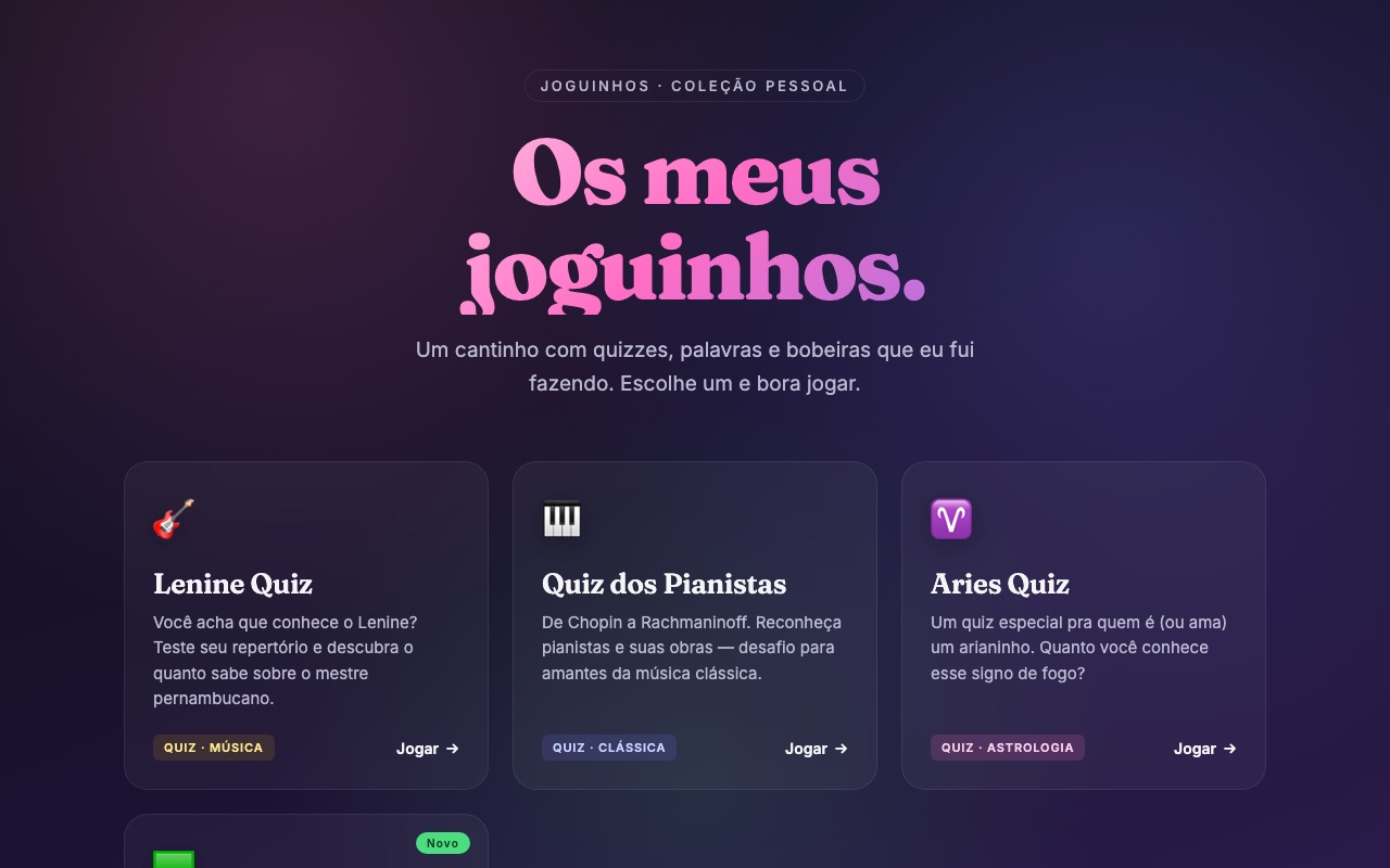 Joguinhos do Gi: Palavrim e os quizzes
