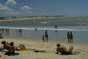 ...lukewarm, turquoise sea...